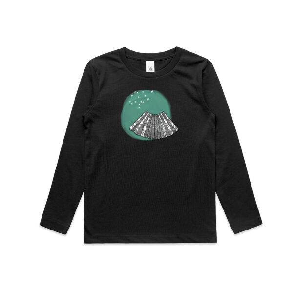 Fantail on Green L/S Kids Thumbnail